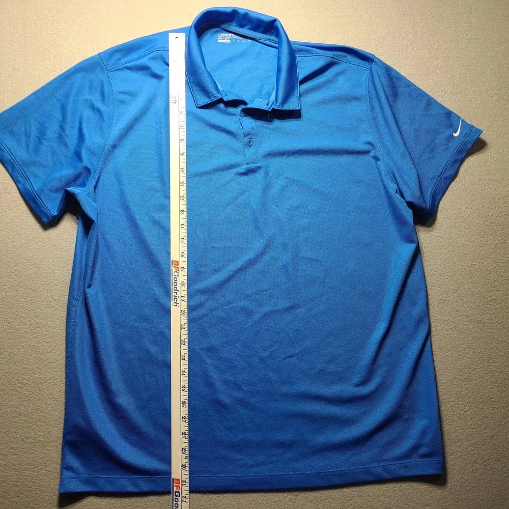 Nike Golf Men's XXL Dri-FIT Blue Short Sleeve Polo Shirt Performance Top